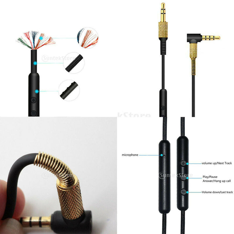 1.2m New 3.5mm Replacement Headphone Cable For  Major II 2 Headphone