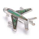Airplane Aircraft Plane Brooch Pin Shell Shirt Collar Lapel Brooch Jewelry Gift-