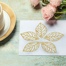 100Pcs Golden metal Pierced Tree Leaves for DIY