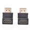 2x HDMI 90 Degree Elbow Connector Male to Female Wall-mounted TV HDMI Adapter^LJ