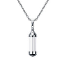 2pcs Memorial Urn Glass Tube Pendant Necklace Jar Cremation Pet Ash Holder