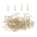 100pcs Translucent Brown Tail Rubber Cone Tubes For Saftey Lead Clips 17mm