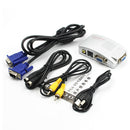 PC VGA to TV Composite Video RGB Converter AV RCA SVideo Adapter ConverterJ Bj