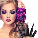 4 in 1 Portable Retractable Makeup Brush Lipbrush Eyeliner Brush for Travel A