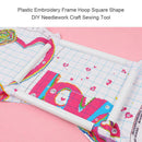 Plastic Embroidery Frame Hoop Square Shape DIY Needlework Craft Sewing Tool