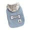 Dog Coat Hoodie Pet Winter Clothes Warm Soft for Medium Large Dogs Blue M