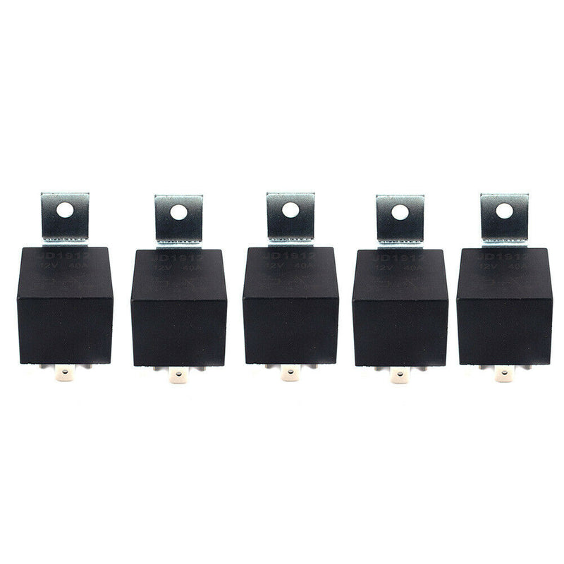 5x Waterproof Automotive Relay 12V DC 40A 4-Pin Car Relay + 5x Relay Socket