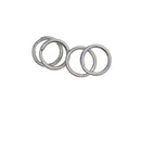 100Pcs Stainless Steel Keyring Split Key Rings 12mm Double Loop Connectors