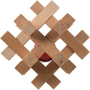Wooden Take the Ball from Cage Lock Logic Puzzle Burr Puzzles Brain Teaser