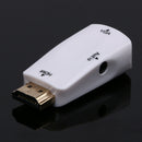 HDMI Male to VGA Female Converter Box Adapter With Audio Cable 1080P HDTV
