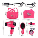 Children Hair Salon Kit Girls Pretend Play Hairdressing Simulation Toys Set F4J0