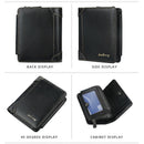 Baellerry Short Men Wallets 11 Card Holders Zipper Men Leather Purse Solid  M7K1