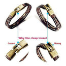 5X(Men's Leather Bracelet Tribal Braid Cuff Hand Chain Bracelet Leather Co E1I7)