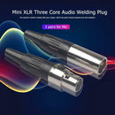 2 Pairs 3 Pin Male + Female Mini XLR Plugs Audio Connectors for Microphone