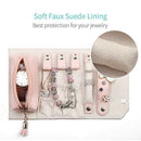 Travel Jewelry Organizer,Portable Leather Jewelry Roll for Travel,Mini Size G3H4