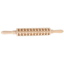 Christmas Tree Embossing Rolling Pin Baking Cookies Biscuit Engraved Roller
