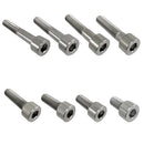 5pcs Titanium GR5 TC4 Screws Hexagon Cap Head Allen Bolt Socket Screws M8*40