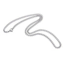 Steampunk 4mm Stainless Steel Curb Cuban Chain Necklace 20 Inches for Men/W