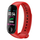 M3 Blood Pressure Oxygen Heart Rate IP67 Waterproof Smart Bracelet (Red)
