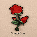 8X Red Rose Flower Embroidery Applique Cloth DIY Sewing & Iron on Patch Badge JR