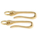 2PCS Solid Brass Keychain Key Ring Belt U Hook Wallet Chain Fob Clip