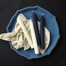 Colorful Wood Dried Fruit Plate Snacks Dessert Serving Tray Blue