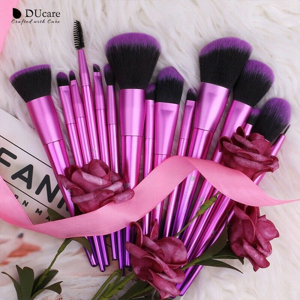 Ducare MakEUp Brushes 15Pcs Brushes for MakEUp Eyeshadow Foundation Powder  U5F1