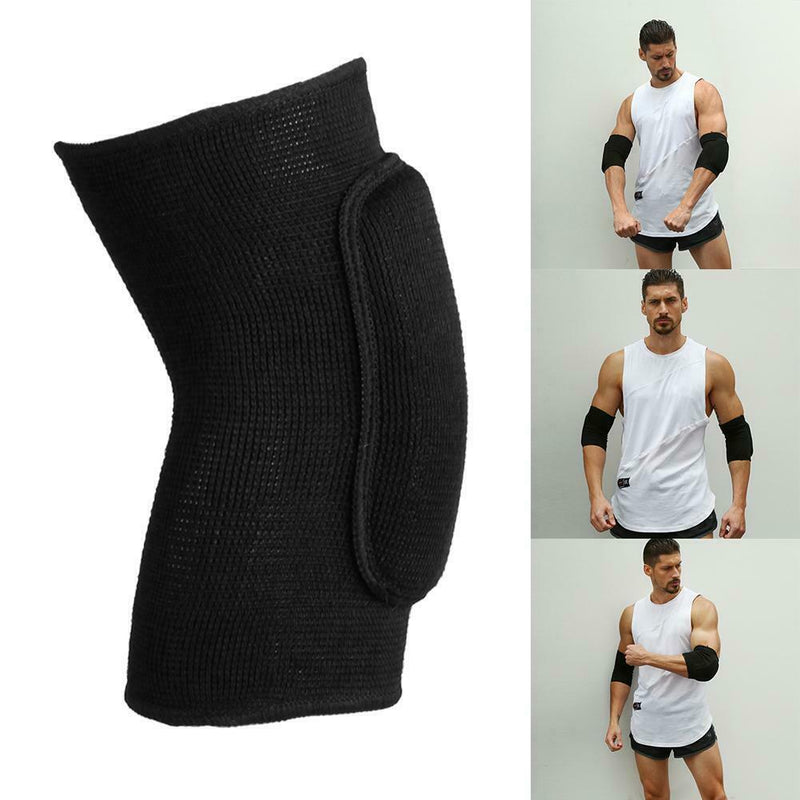 1pair Elastic Elbow Knee Support Sports Knitted Sponge Protectors Elbow Pad A