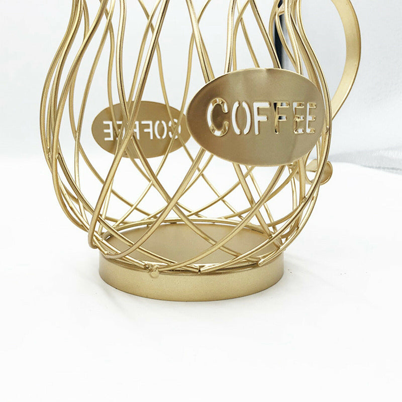 Modern Espresso Coffee Pod Storage Holder & Golden Spoon Kit,Multi-Use Organizer