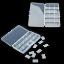 15grid PlasticTransparent Jewel Case Cover Container Detachable Storage Box