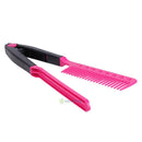 DIY Salon Hairdress Styling Hair Straightener V Comb Flat Irons Straightening
