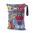 Waterproof Reusable Wet Bag Printed Diaper Nappy Bags with Two Zipper (A) A