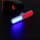 Bike Light Police LED Red Blue Taillight USB Rechargeable Bicycle Tail Lamp A