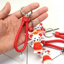 Lucky Mouse Key Chain Women Crown Rat Weave Keychain Trinket Charm KeyringsJR