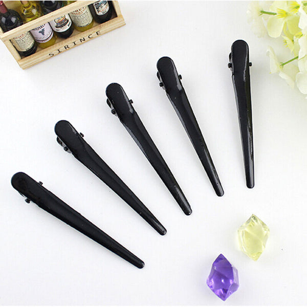 10X Metal Single Prong DIY Hairstyle Alligator Hair Clip Large Barrettes Cy