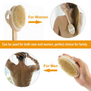 15" Handle Back Body Shower Spa Bath Brush Exfoliating Skin Clean Scrubber W Bj