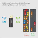 USB3.0 WiFi Adapter 1200Mbps USB 3.0 2.4GHz/300Mbps+5.8GHz/866Mbps