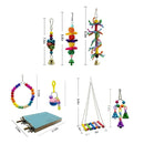 Set Of 18 Birds Parrots Stand Toys Birds Foraging