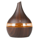 300ml Mist Humidifier Diffuer w/ LED Light Top Fill Antislip Brown