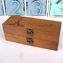 Retro Eiffel Tower Pen Pencil Case Holder Stationery Storage Wooden Box
