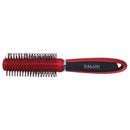 Red Black Plastic Anti-Slip Round Hair Brush Wave Hair Comb 9 inchLong R7X2