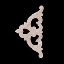 6*6*0.5cm Rubber Wood Carved Corner Onlay Applique Door Unpainted M9F6