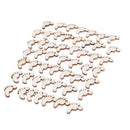 50Pcs DIY Wooden Foot Shaped Natural Wood Decoration Hand-made Graffiti Chips ME