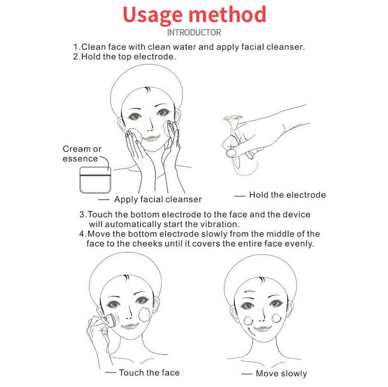 Facial Magnetic Induction Instrument Essence Enhance Vibration Massager Spa Tool