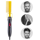Hair Straighten Comb Electric Heating Comb Anti-Scald Pressing Heated Comb,