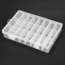 Electronic Parts Plastic Detachable 24Slots Storage Case Box 19.5x13cm