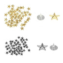 100 Sets Pentagram Spikes Screwback Studs DIY Hand Crafts Cool Rivets Punk