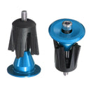 Aluminum Road MTB Handlebar Grip Handle Bar Cap End Plug Cap pair Blue D9X5