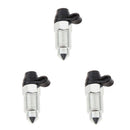 3-Pack M10 x1mm Motorcycle Replacement Brake Caliper Bleed Screw Nipple 10mm