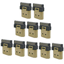 10 Pieces Heavy Duty HDMI Male 19Pin Plug Wire Solder DIY Connectors